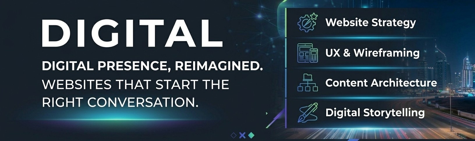 Digital work banner